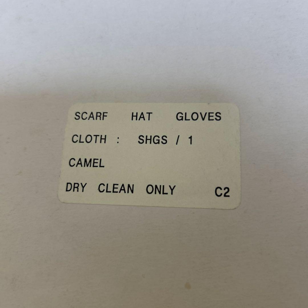 バーバリーキッズジュニア　マフラー、ニットキャップ 、手袋 3点セット　キャメル