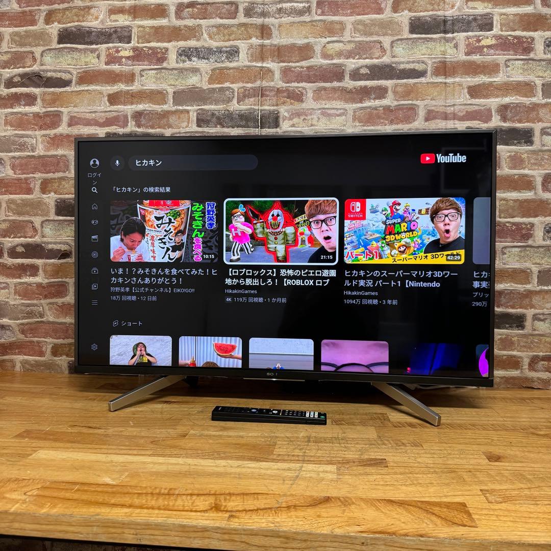 SONY 49V型 4K 液晶テレビ BRAVIA KJ-49X7500F