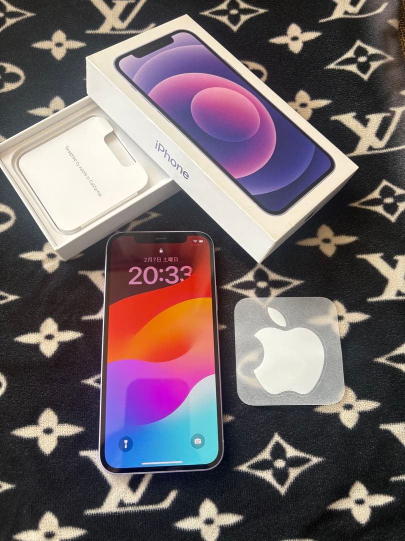 iPhone12 purple 64GB バッテリー最大容量88% 早い者勝ち♪