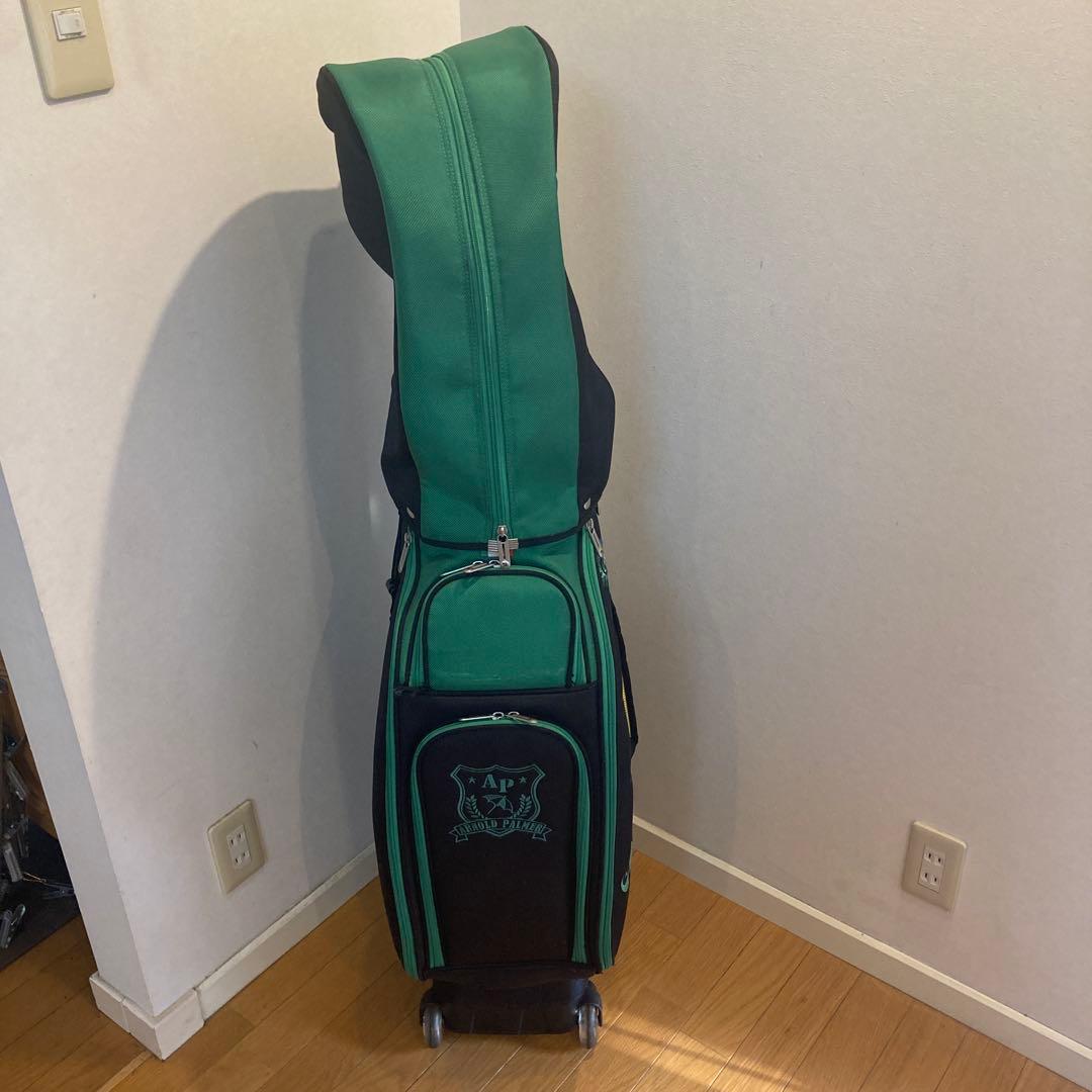 アーノルドパーマー キャディバッグ 黒色×緑色×黄色