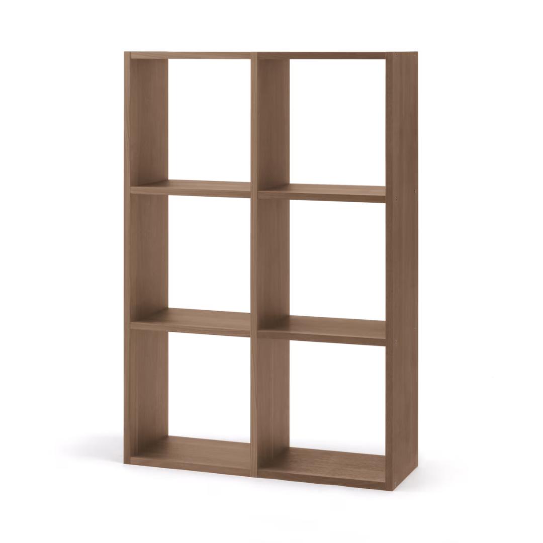 無印良品　スタッキングシェルフセット・３段×２列・ウォールナット材