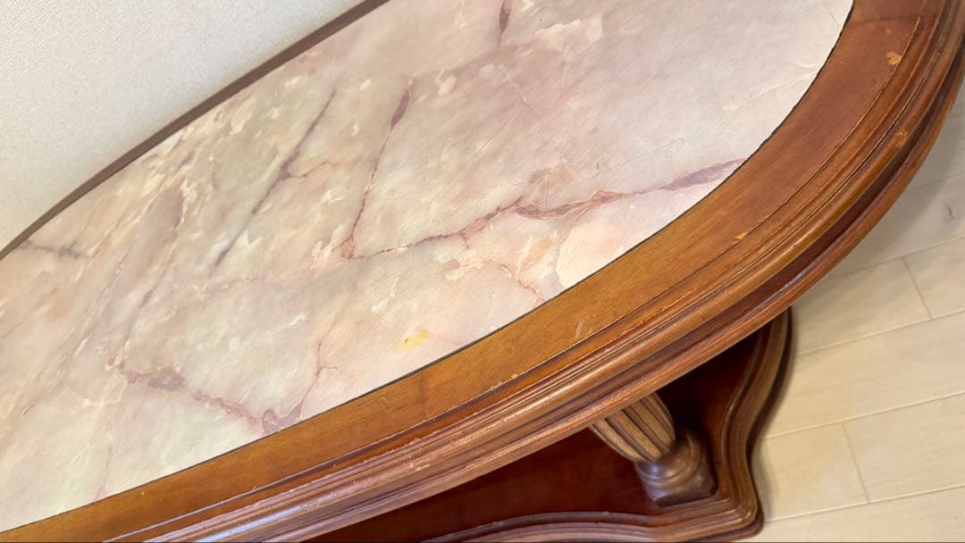 ローテーブル 家具 大理石風 木製 アンティーク センターテーブル