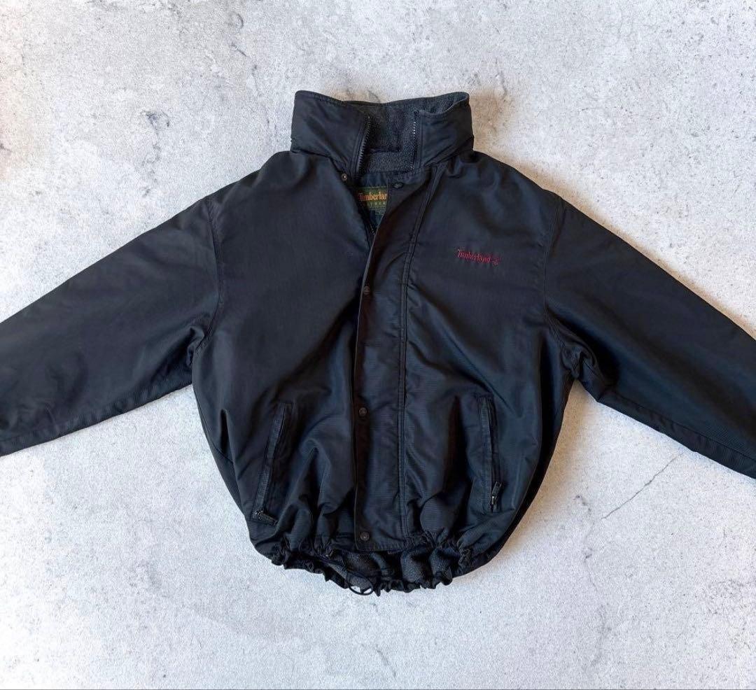 Timberland ブラック ナイロンジャケット　90s 短丈