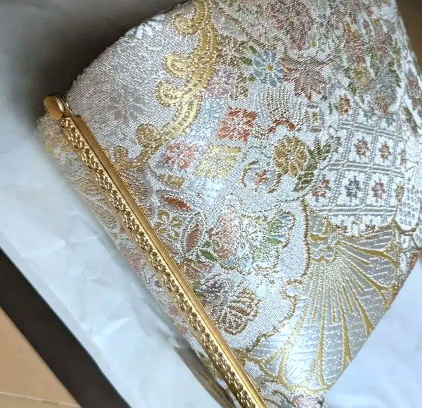 ★★いまさん★★　新品未開封　西陣織　正絹帯地　和装用バッグと草履セット