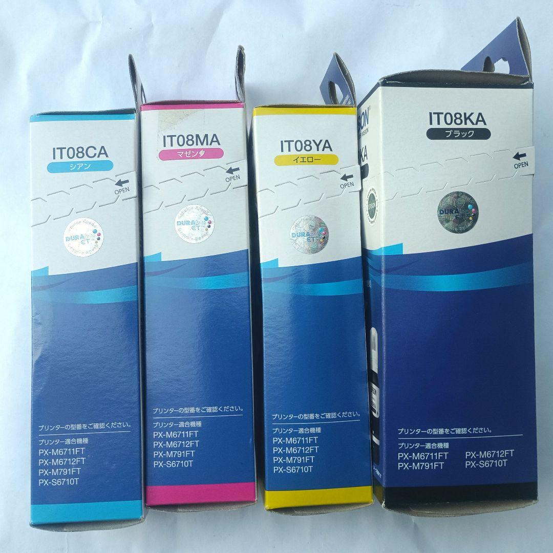 新品 EPSON IT08シリーズ インクカートリッジ 4本セット インク 純正