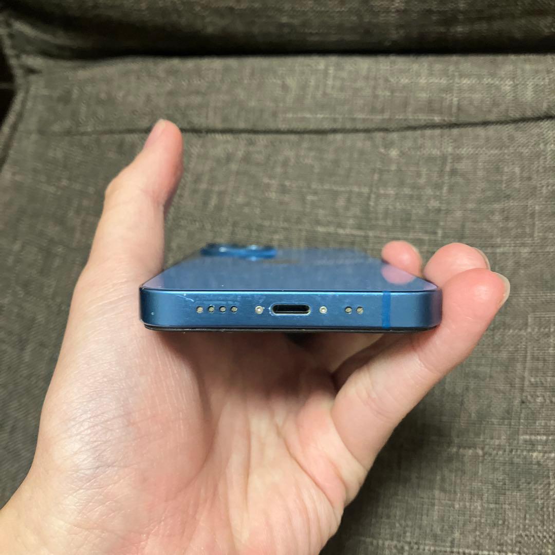 液晶傷なし iPhone 13 mini 128GB simフリー　ブルー