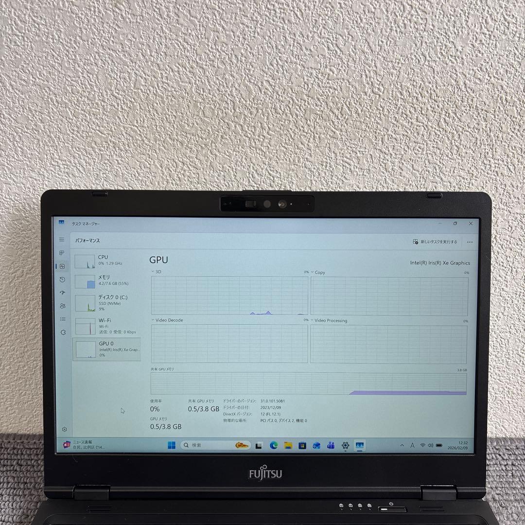 富士通lifebook U7311/F i5-1145G7 メモリ8GB 顔認証