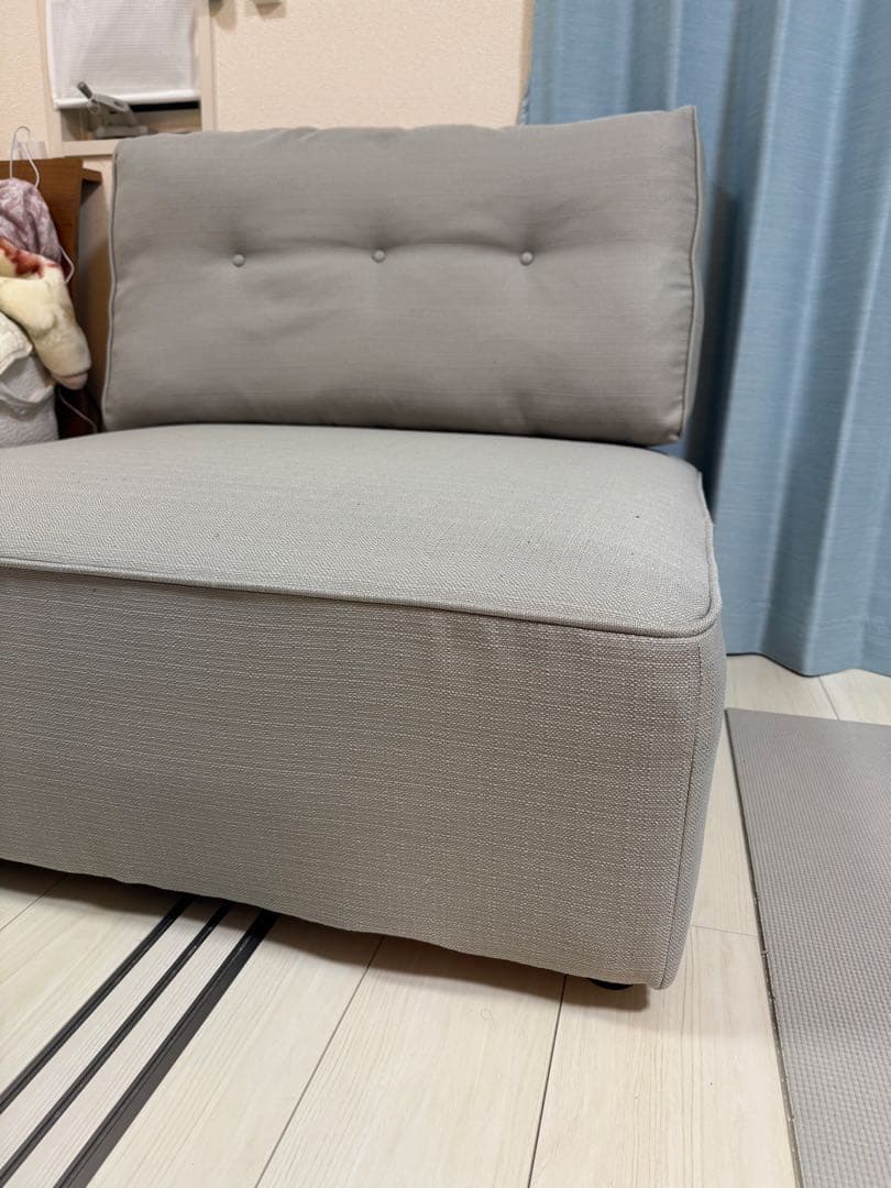 ニトリ　グレー 1人掛け　ソファ　シートン2