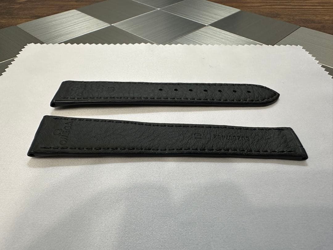 【純正品】オメガ ネイビーアリゲーターレザーストラップ 19mm