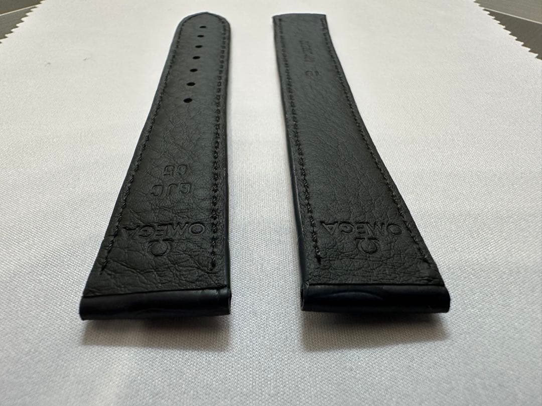 【純正品】オメガ ネイビーアリゲーターレザーストラップ 19mm