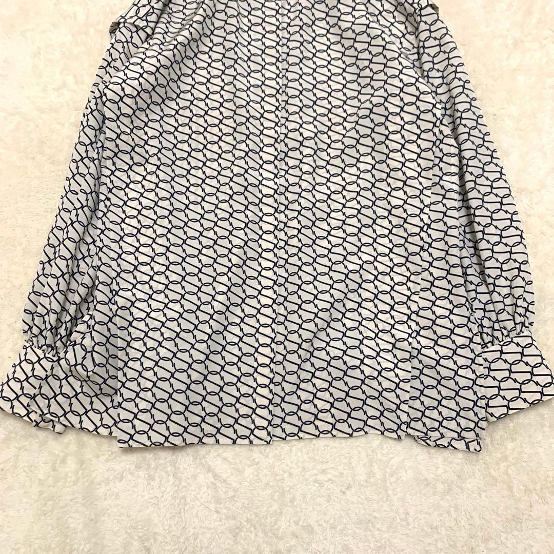 2023 Spick&Span モノグラムプリントレイヤースリーブブラウス 総柄