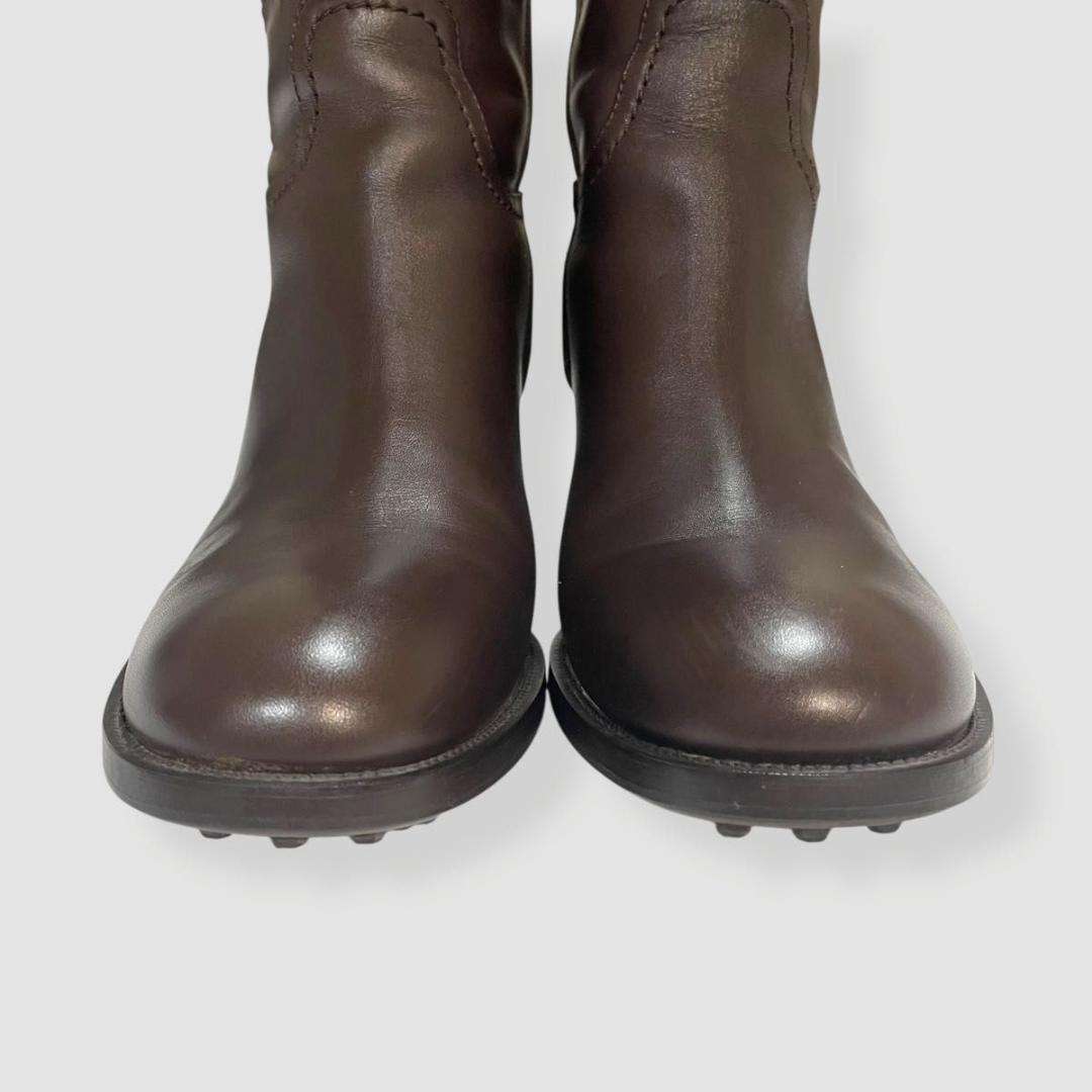 美品　Ferragamo　フェラガモ　ロングブーツ　ブラウン　ガンチーニ　レザー