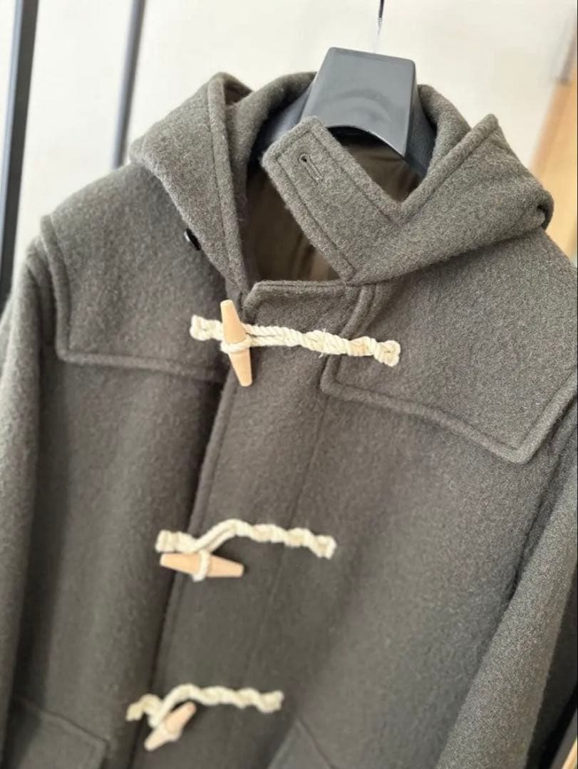 ブラームス blurhms ウールメルトンダッフルコート size2カーキグレー