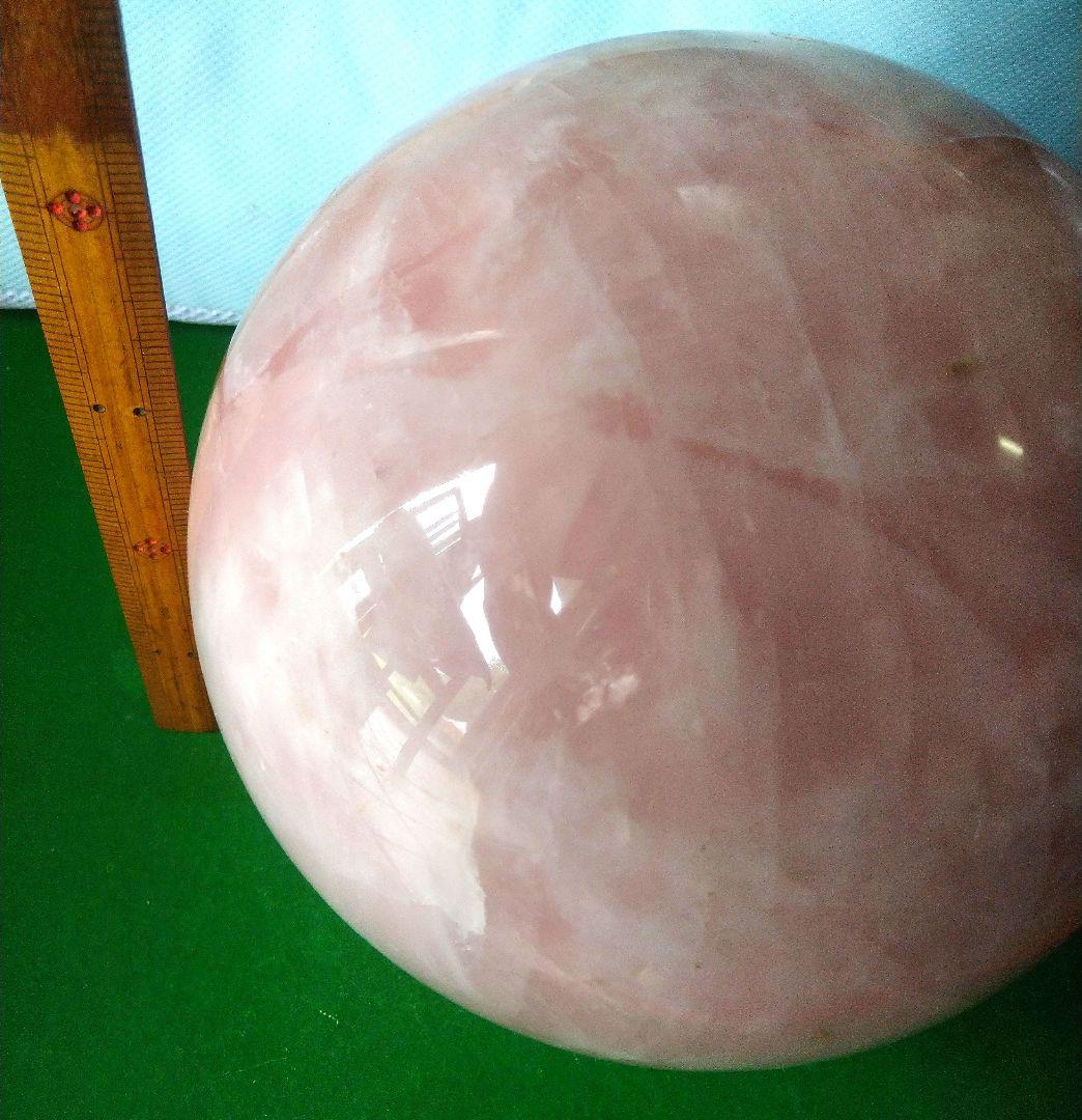 チ*ー様 15kg ローズクォーツ 巨大 スフィア 21cm 水晶 パワーストー