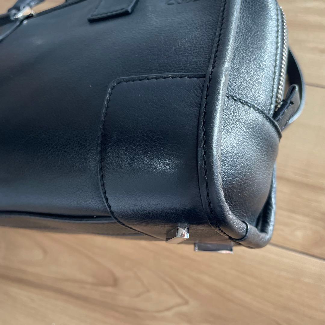 ロエベ　アマソナ23 ハンドバッグ　ミニボストン　ブラック　アナグラム