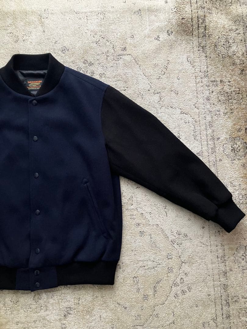 SKOOKUM スクーカム　スタジアムジャケット　ネイビー×ブラック　サイズM
