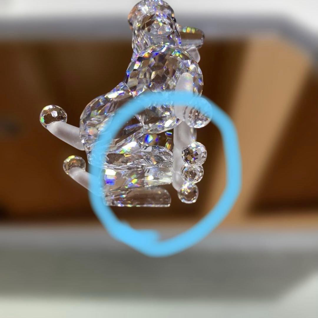 廃盤レア　スワロフスキー座りプードル　犬　プードル　181317