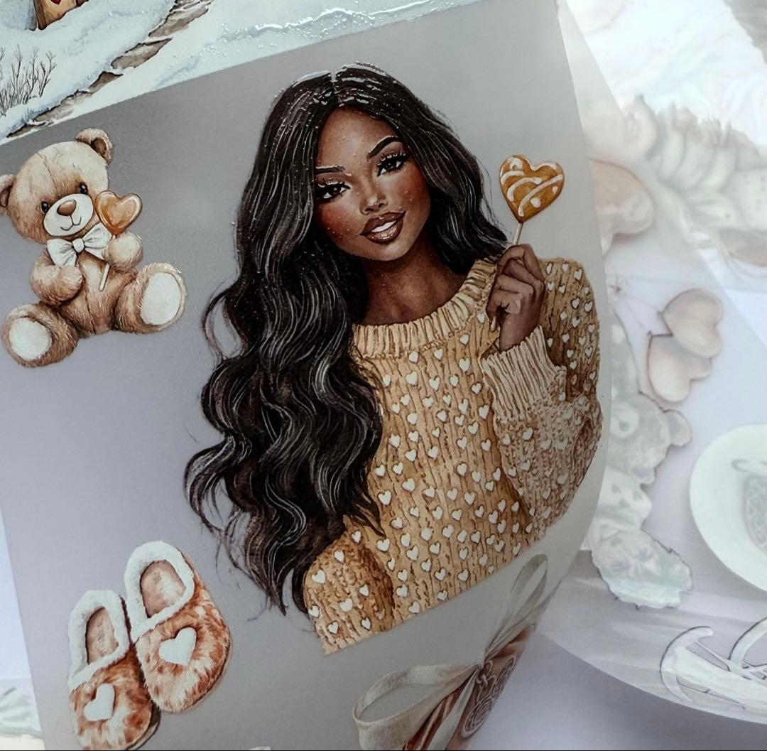 海外マステ切り売り ScrapbookArtSupply バレンタイン ラブ 冬