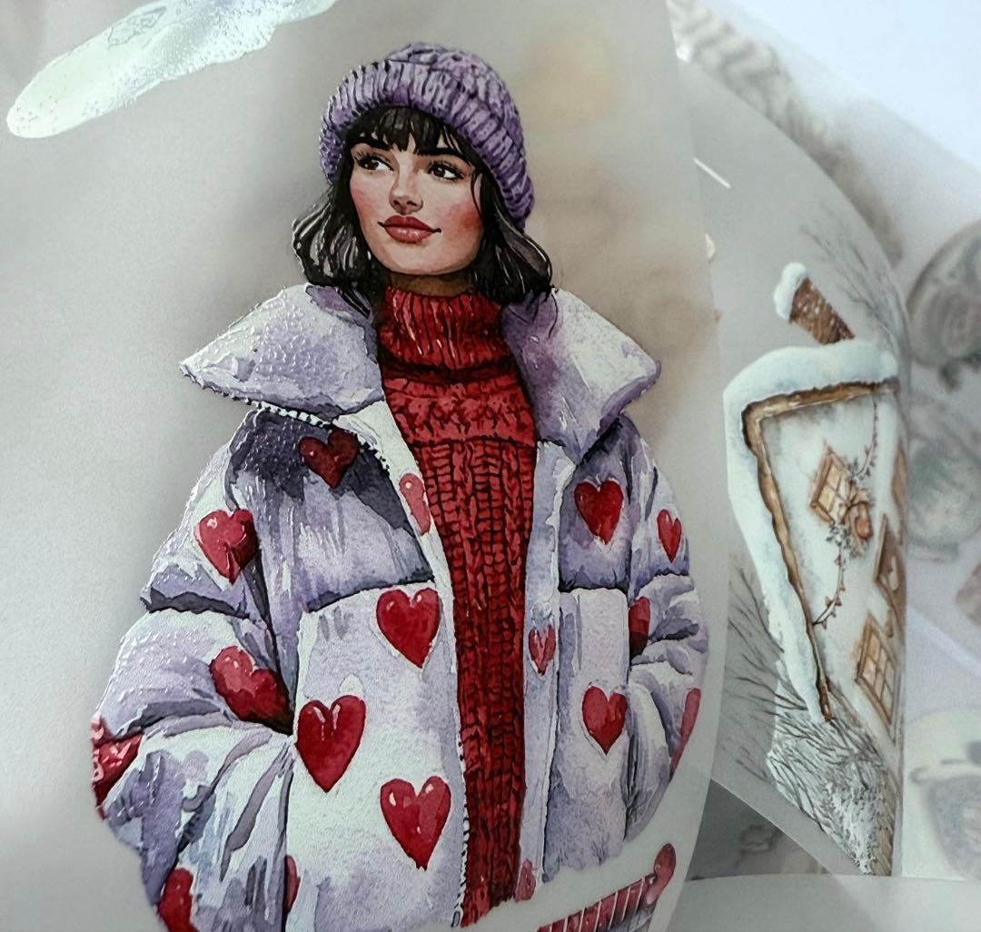 海外マステ切り売り ScrapbookArtSupply バレンタイン ラブ 冬