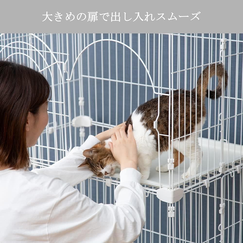 アイリス オリジナルペットケージ 2段 ホワイト 猫2段ホワイト PEC-902