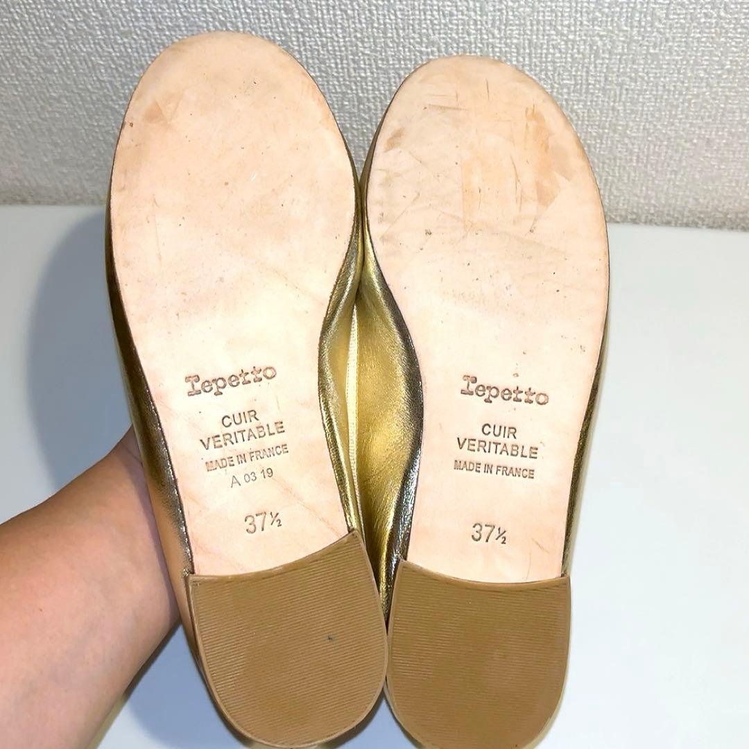 repetto カミーユ バレーシューズ フラット ゴールド 37.5