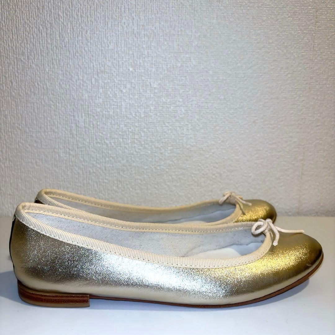 repetto カミーユ バレーシューズ フラット ゴールド 37.5
