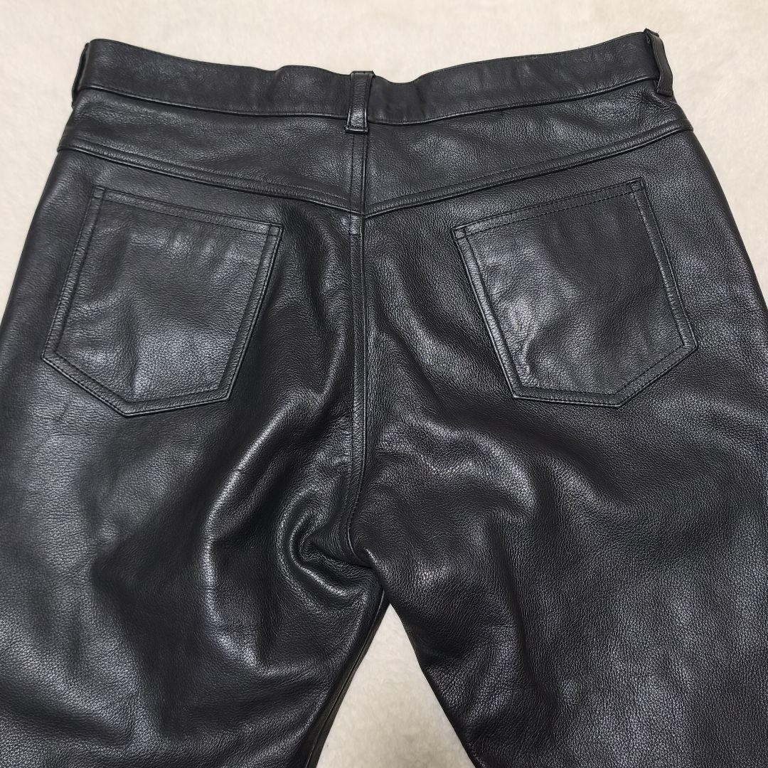 【ソースーンソイ】SRPレザーパンツ ライダースパンツ 本革 ブラック黒