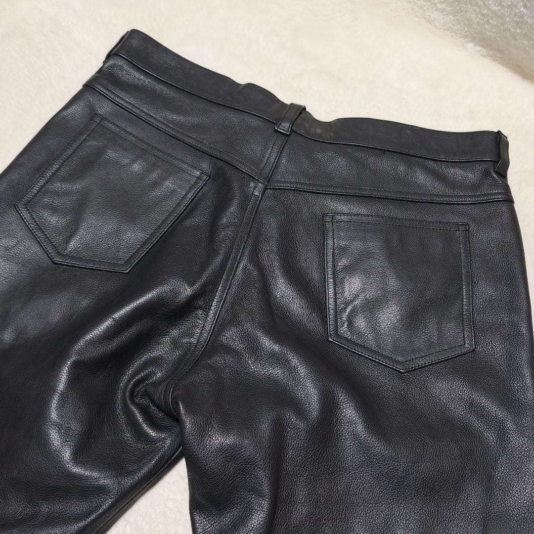 【ソースーンソイ】SRPレザーパンツ ライダースパンツ 本革 ブラック黒