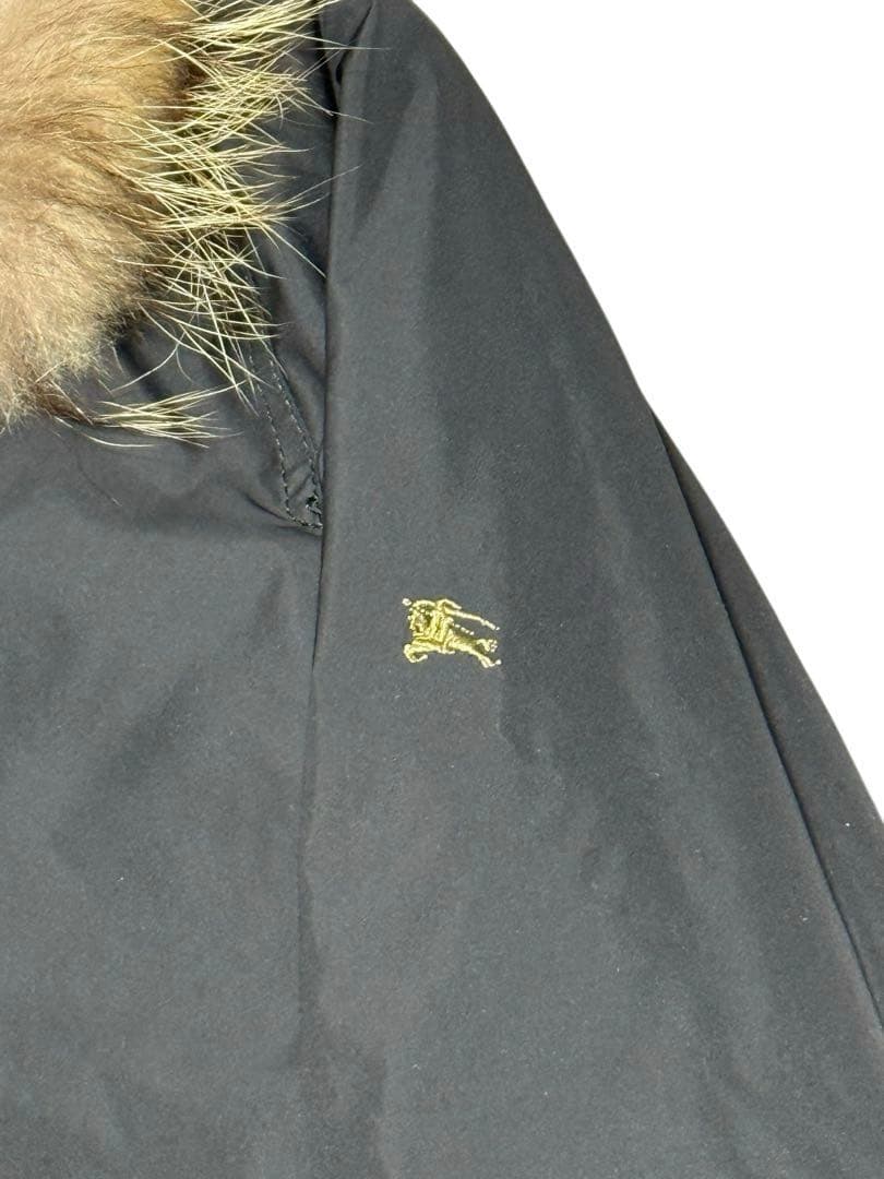 バーバリーブラックレーベル　ロングモッズコート　黒　Lサイズ