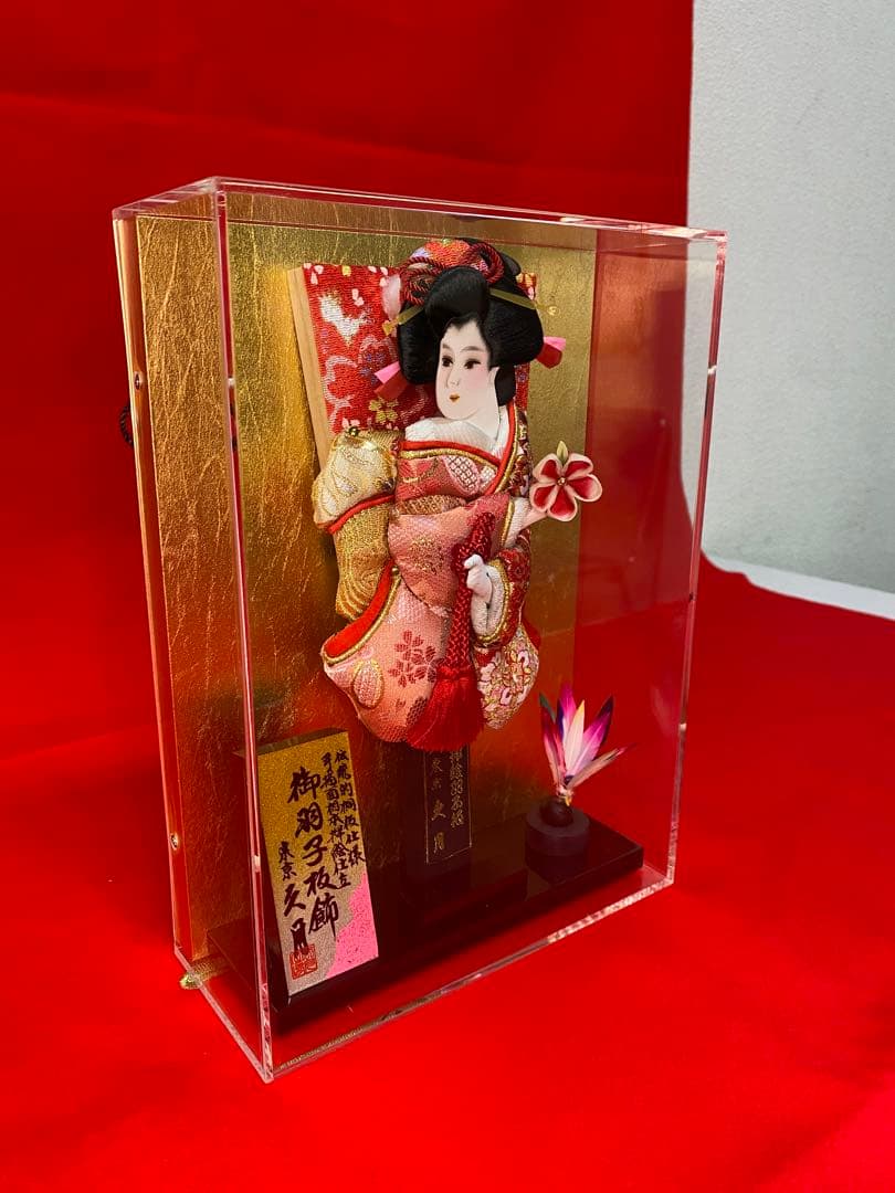 東京久月　羽子板壁掛けアクリルケース・コンパクト間口約１９×奥行約８×高約２６㎝