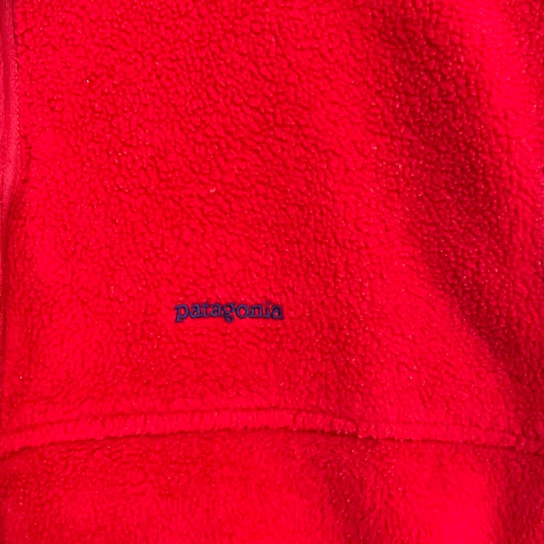 パタゴニア　USA製 90s シンチラベスト　刺繍ロゴ　フリース　XL