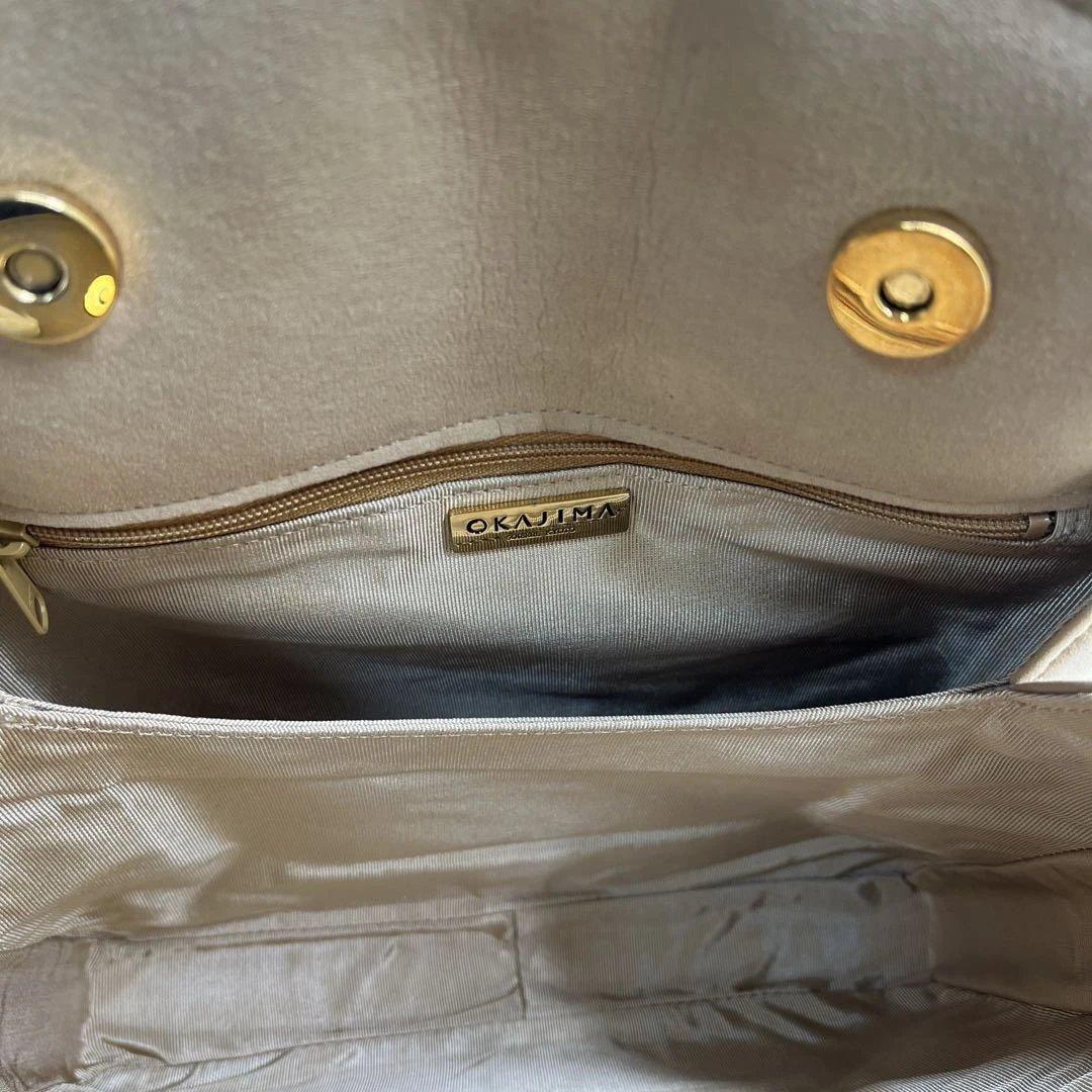 【未使用品】岡重　オカジマ　皇室御用達　和装バッグ　絹100% 象 花柄