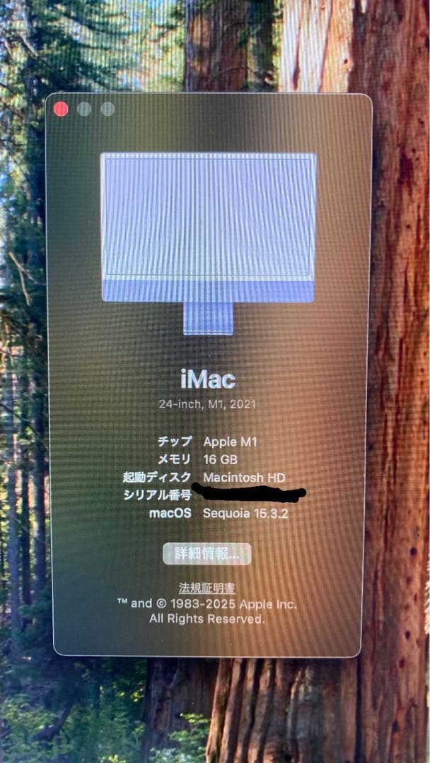 【美品】Apple iMac 24インチ M1 16GB 256GB