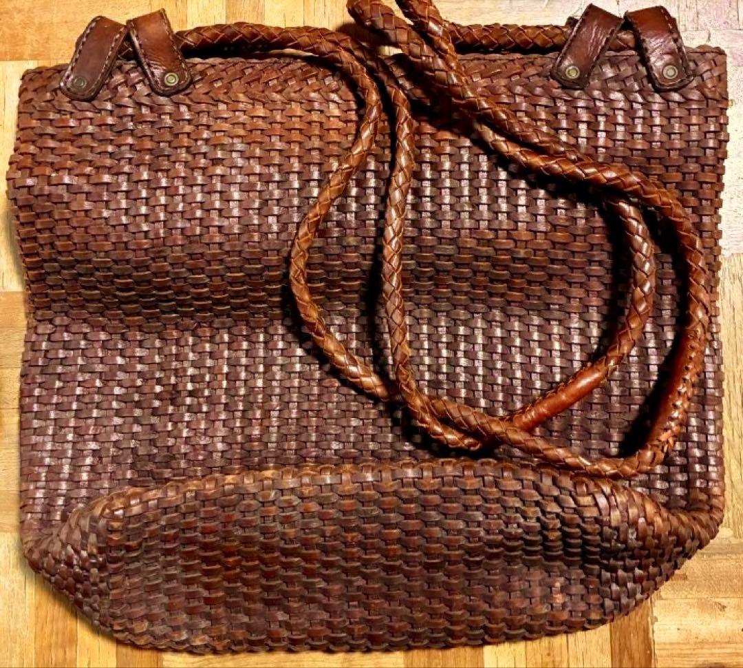 5万→THE J. PETERMAN CO. ■本革イントレチャート バッグ■茶