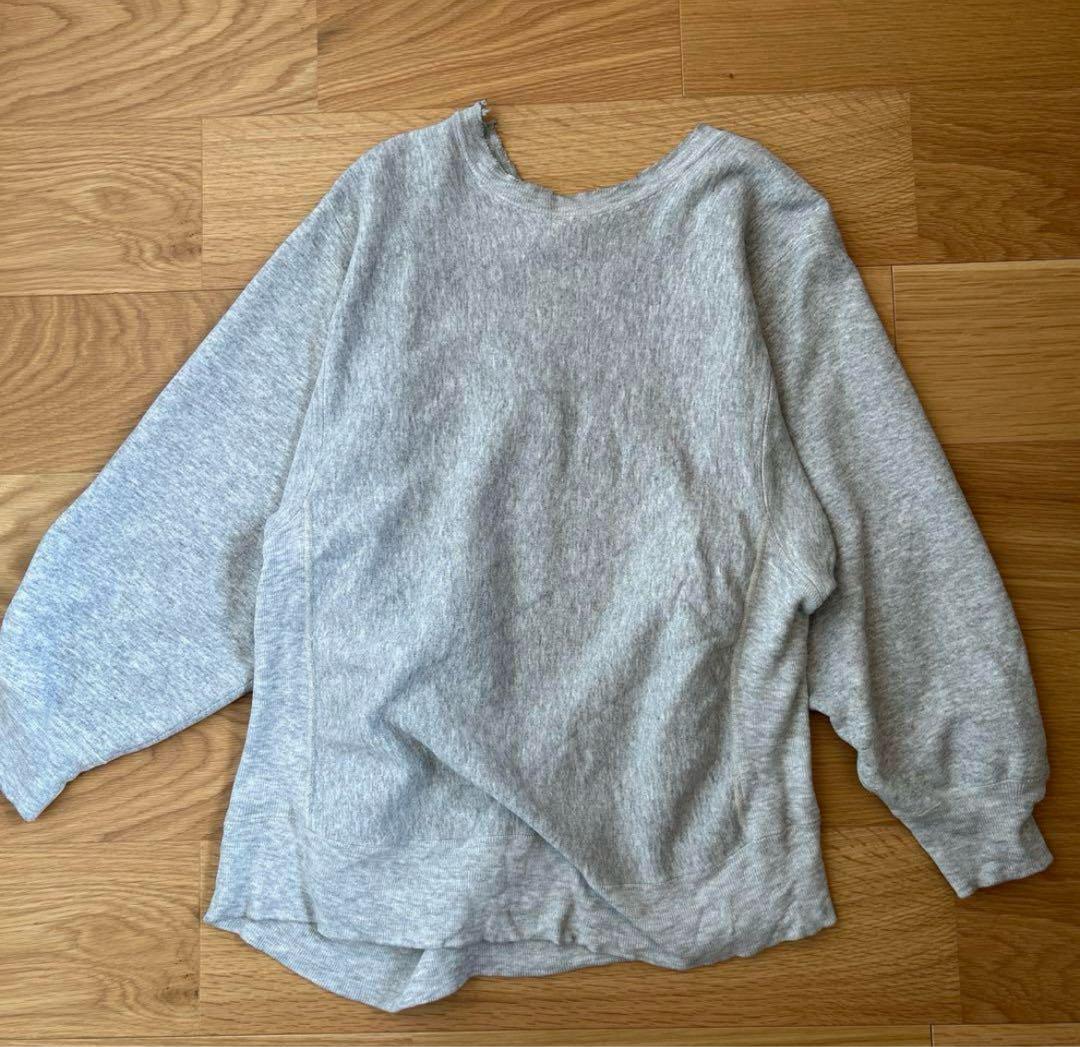 【80年代】トリコタグ 染み込み リバースウィーブChampion 襤褸