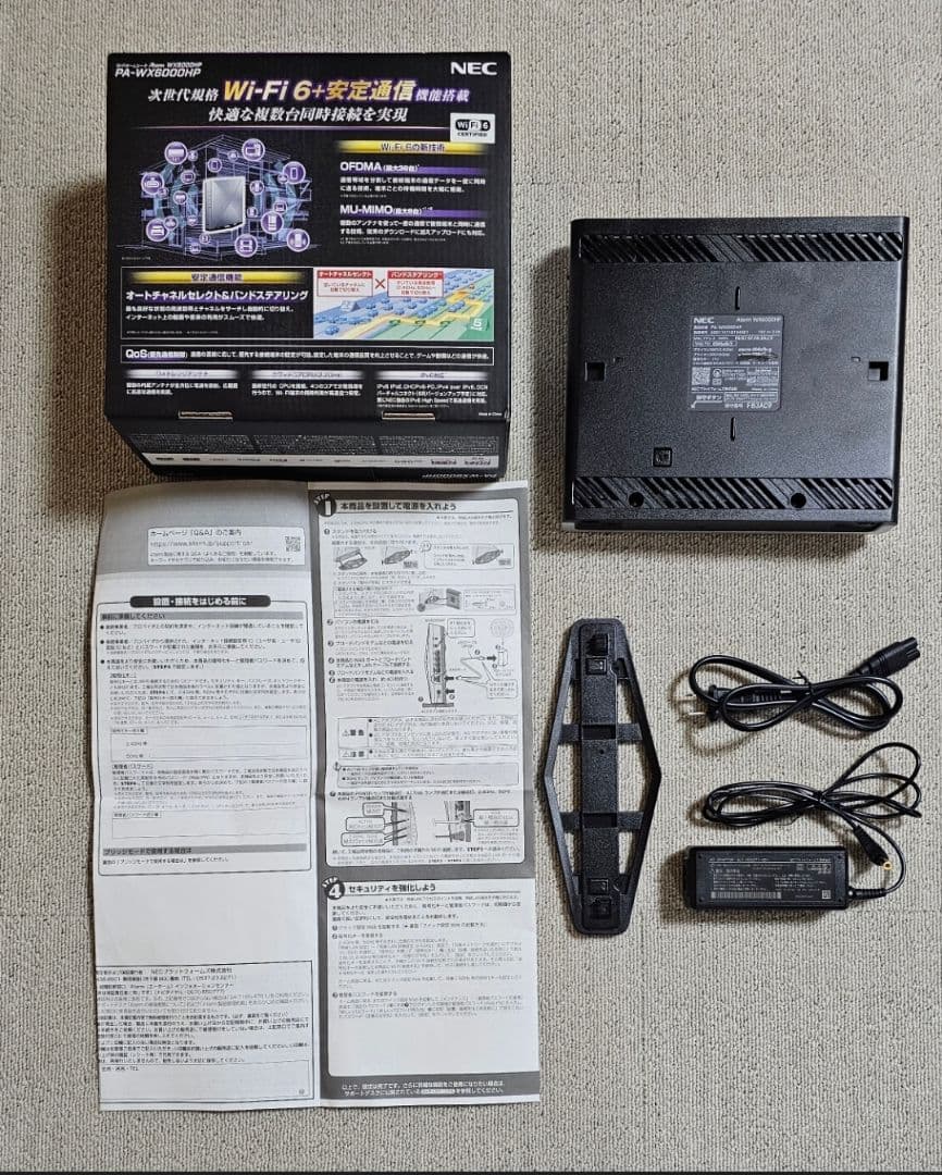 【中古】NEC Aterm PA-WX6000HP Wi-Fi6無線LANルータ