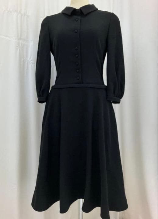 フォクシー　ブラックワンピース　袖付　40 卒業式　入学式
