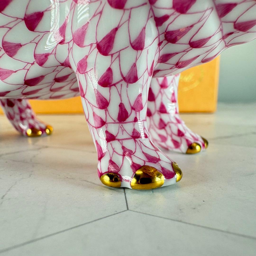 DA1292 ヘレンド　herend カバ 置物　陶器