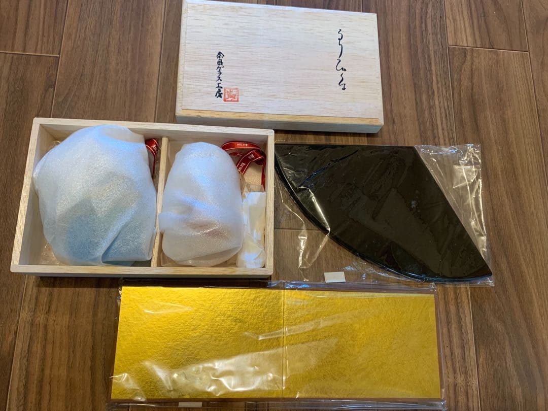 瑠璃雛　雛人形　るりびな　奈良ガラス工房　金箔　立雛