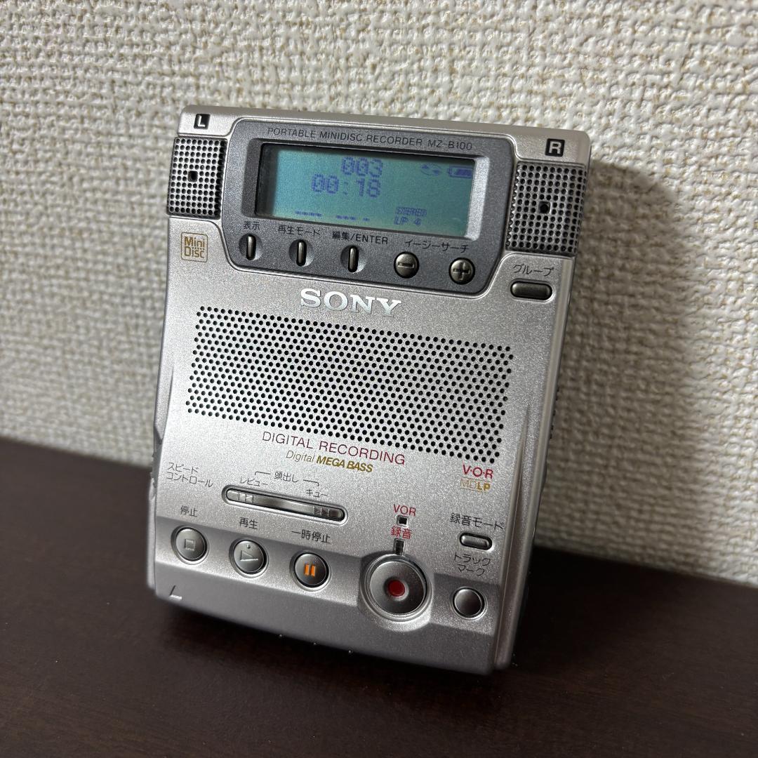 【再生のみ】SONY MZ-B100 ポータブルミニディスクレコーダー