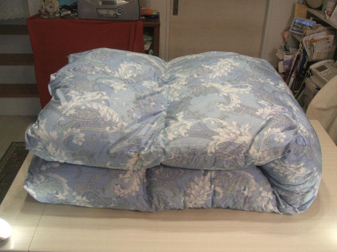 最後の１点新品＊日本羽毛協同組合保証付き＊三ツ星＊１，２キロに増量＊羽毛布団ＳＢ