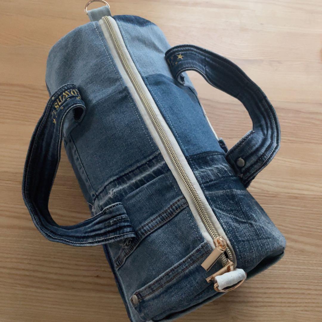 Azumさま専用 デニム リメイク ドラム型バッグ