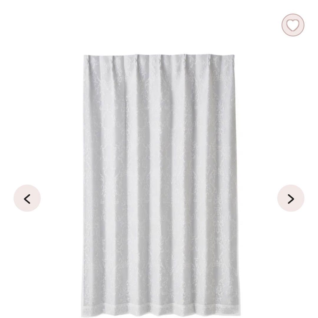 ブリスルシーラ　H1780W1000 ホワイトライトグレーレースドレープ既製