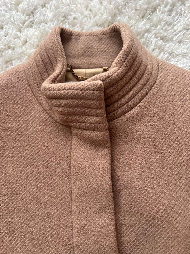 Chloe スタンドカラーコート ベージュ