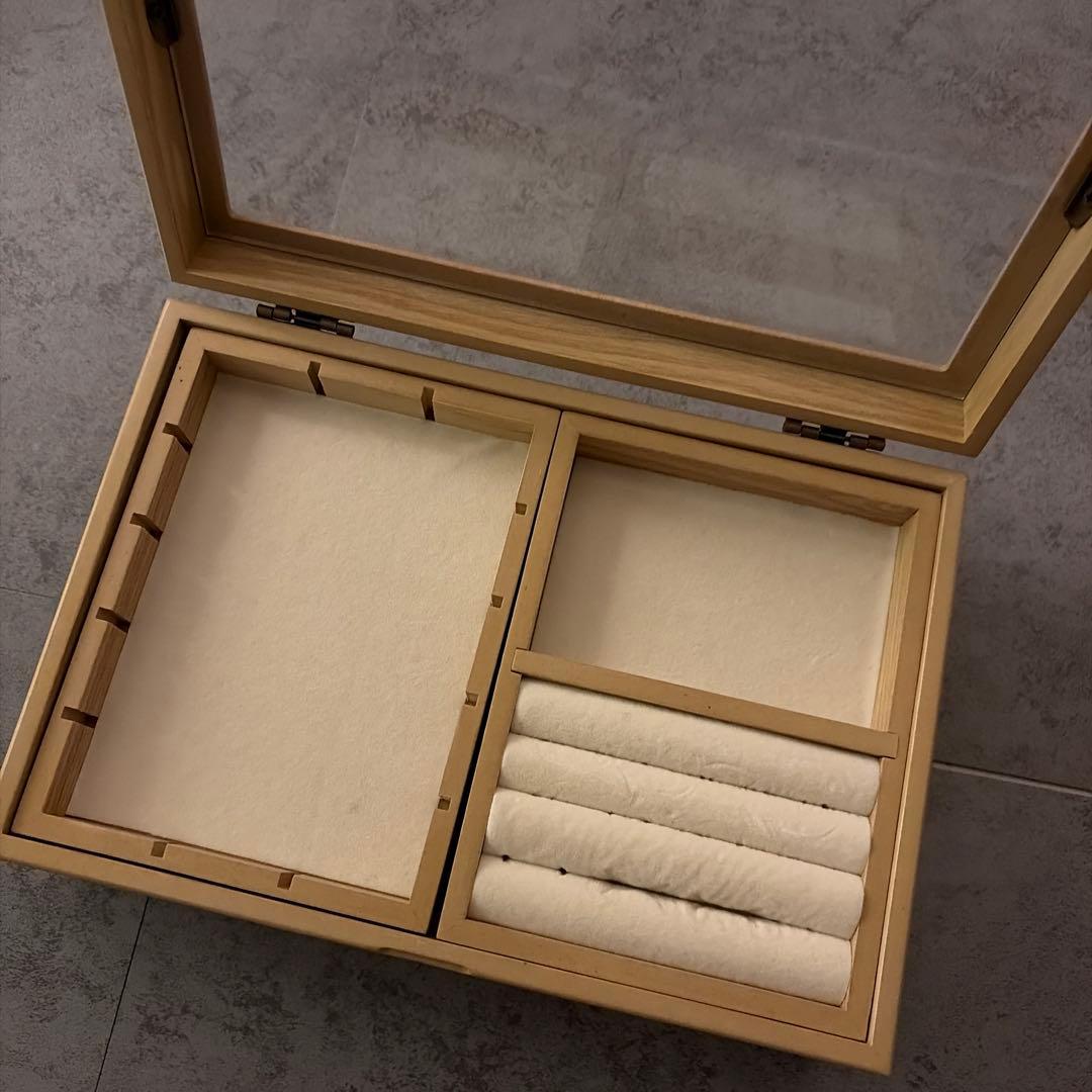 お値下げ中！北欧暮らしの道具店　アクセサリーケース ガラス蓋付き