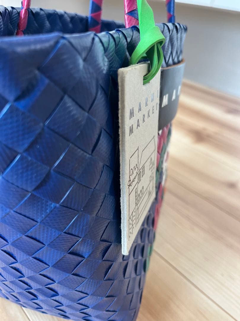 MARNI MARKET かごバッグ ネイビー
