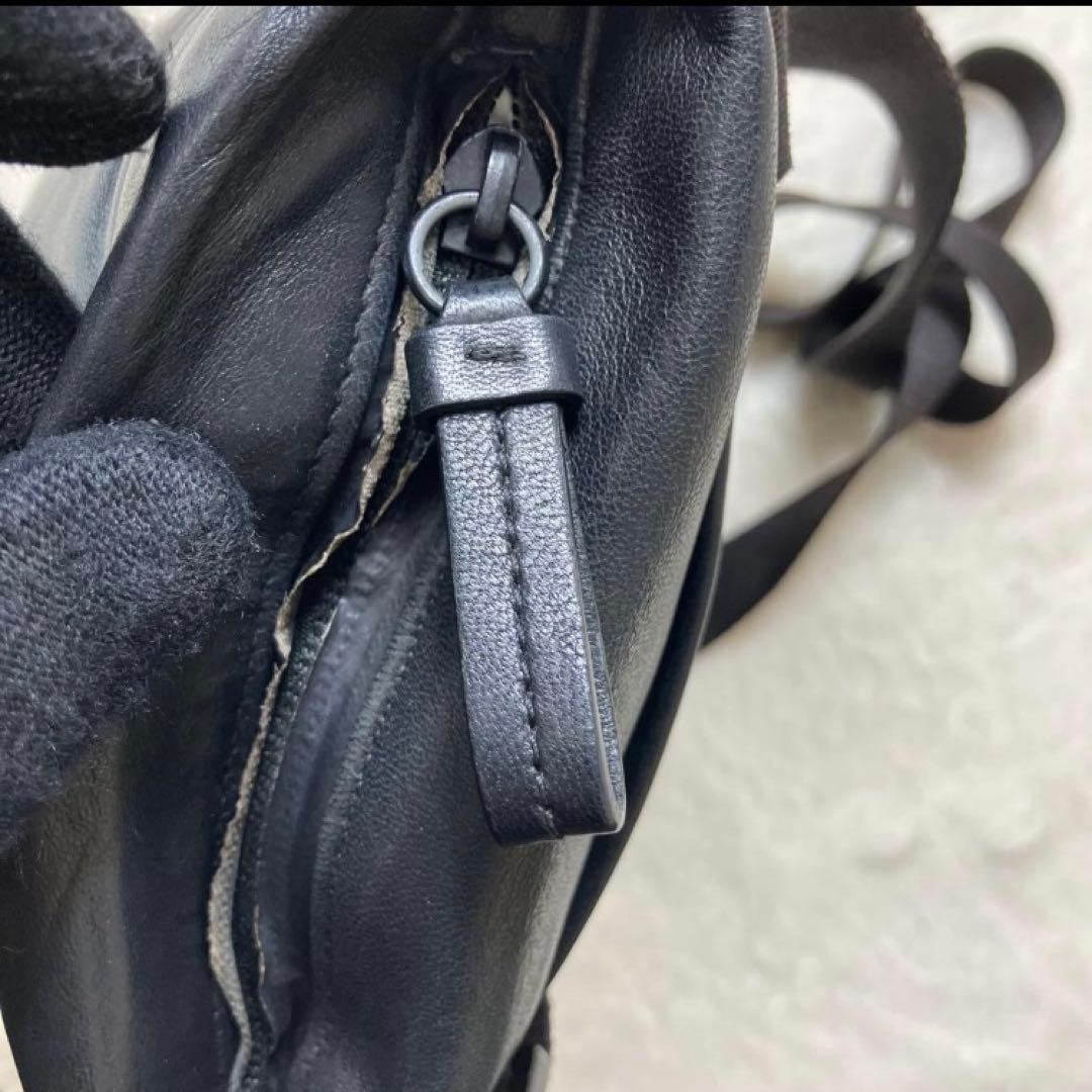 美品✨メゾンマルジェラ グラムスラム 4ステッチ 本革 ミニショルダーバッグ 黒