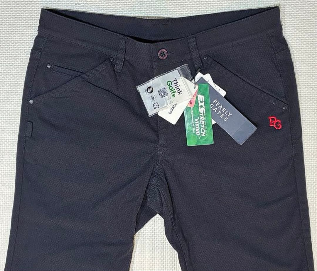 パーリーゲイツ ドビーピラミッド 表ピーチボンディング5Pパンツ（NAV／5）