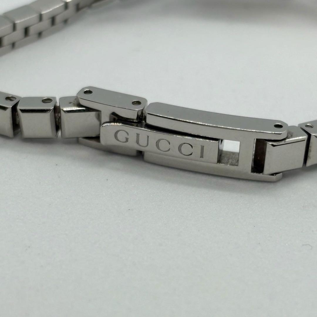 【稼働/新品電池】GUCCI 102 バングルウォッチ　Gスクエア ブラック