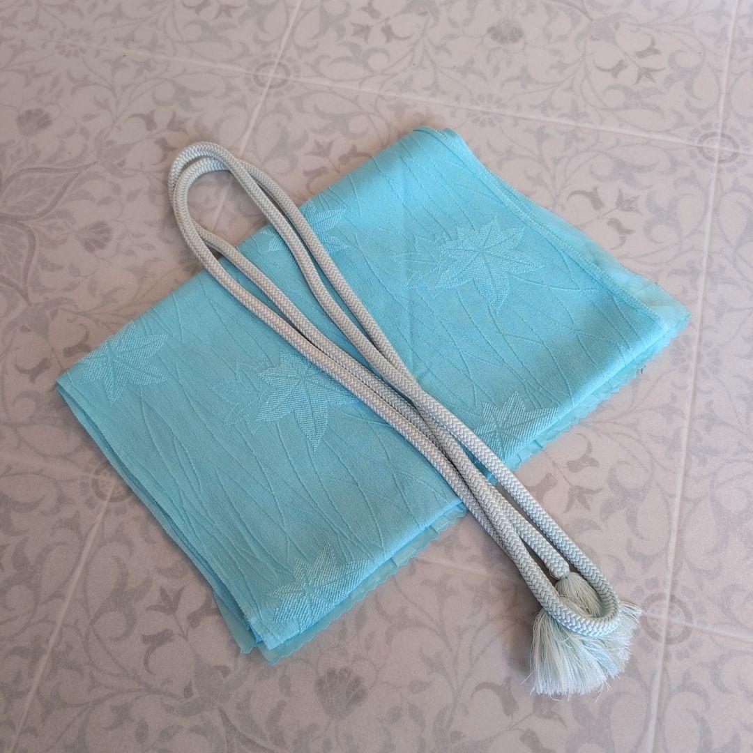 訪問着　フルセット　着物　正絹　淡い青緑　金彩加工　洋花　優美　爽やか　B2